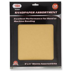 JMK Illinois Industrial Tool 9 in. L X 11 in. W Assorted Grit Aluminum Oxide All Purpose Sandpaper 2