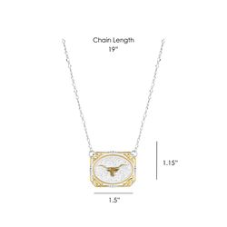 Montana Silversmiths Women's Western Buckle with Longhorn Necklace
