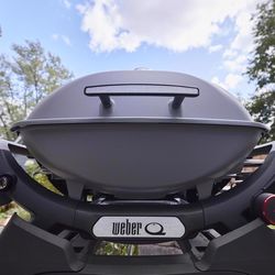 Weber Q 2800N+ 1500376 2 Burner Liquid Propane Grill Smoke Gray