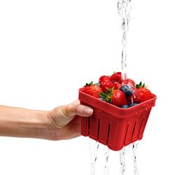 Chef'n Bramble Red Plastic Berry Basket