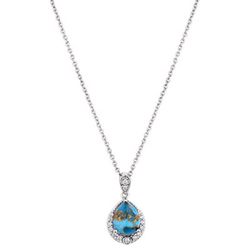 Montana Silversmiths Women's Blue Rivers Silver/Turquoise Necklace One Size Fits Most