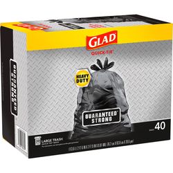 Glad 30 gal Trash Bags Quick Tie 40 pk