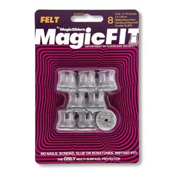 Magic Fit Magic Sliders Gray Push-On Felt Sliding Discs 8 pk