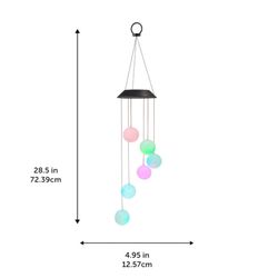 Globe Electric Skylar Metal/Plastic 28.5 in. Wind Chime