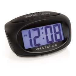 Westclox 1 in. Black Alarm Clock Digital