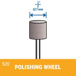 Dremel 1/2 in. X 3 in. L Silicone Carbide Abrasive Polishing Wheel 2 pk