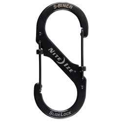 Nite Ize S-Biner SlideLock Stainless Steel Black Locking S-Biner