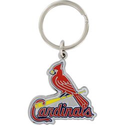 HILLMAN MLB Tempered Steel Silver Split Ring Keychain