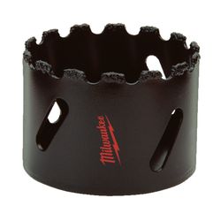 Milwaukee 1-3/8 in. Tungsten Carbide Grit 1.8 in. L X 1/4 in. D Hole Saw