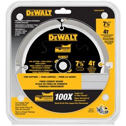 DEWALT 7-1/4 in. D X 5/8 in. Diamond Fiber Cement Blade 4 teeth 1 pk