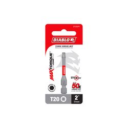 Diablo Torx 2 in. L #20 Driver Bit Steel 2 pk