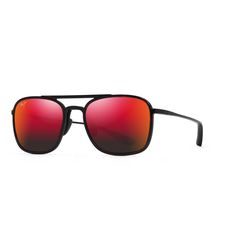 Maui Jim Keokea Sunglasses Unisex Red/Black Tortoise Frame Hawaii Lava Lens Polarized