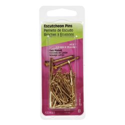 HILLMAN Anchor Wire 16 Ga. X 1 in. L Brass-Plated Steel Escutcheon Pins 1 pk 1.5 oz