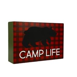Pavilion We People 4 in. H X 6 in. L Black/Red MDF Plaque