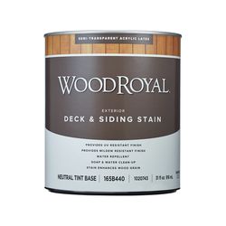 Ace Wood Royal Semi-Transparent Tintable Tint Base Neutral Base Acrylic Deck and Siding Stain 1 qt