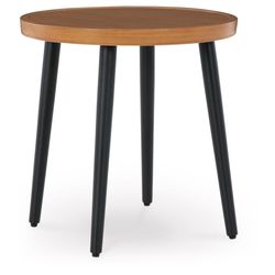 Signature Design by Ashley Horizon Hall Brown Round Aluminum Casual End Table