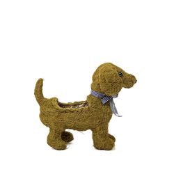 Ultimate Innovations 11.5 in. H X 5 in. W X 3.5 in. D X 4 in. D Coco Fiber Dog Standing Garden Plant