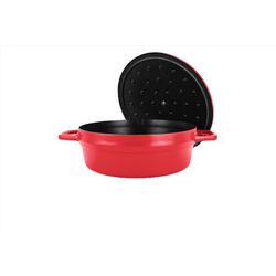 All American 1930 Cast Aluminum Dutch Oven Red