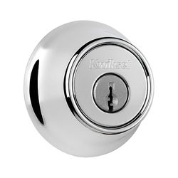 Kwikset Polished Chrome Zinc Single Cylinder Deadbolt