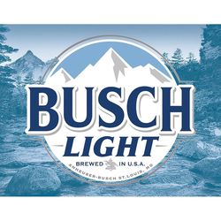 Desperate Enterprises Anheuser Busch Busch Light Logo Sign Tin 1 pk