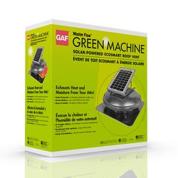 Master Flow 8 in. H X 25 in. W X 25 in. L Galvanized Mill Steel Solar Power Roof Vent