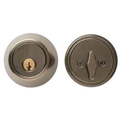 Home Plus Antique Brass Brass Single Cylinder Deadbolt