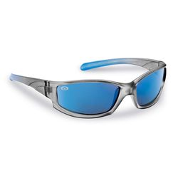 Flying Fisherman AcuTint Sunglasses Unisex Gray Blue Frame Smoke Blue Mirror Lens Polarized