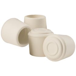 Softtouch Rubber Table/Chair Leg Tip White Round 3/4 in. W X 1.5 in. L 4 pk