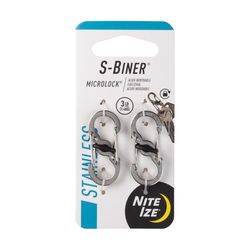 Nite Ize MicroLock Stainless Steel Silver Locking S-Biner