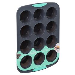 Trudeau 10 in. W X 14 in. L Muffins Muffin Pan Gray 1 pc
