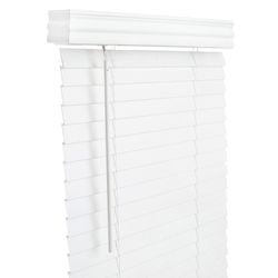 Living Accents Faux Wood 2 in. Blinds 23 in. W X 60 in. H White Cordless