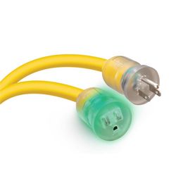 Monster Just Power It Up Outdoor 100 ft. L Yellow Extension Cord 10/3 SJTW