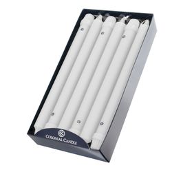 Colonial Candle White Unscented Scent Classic Taper Candle
