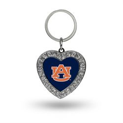 Rico College Auburn Tigers Rhinestone Heart Keychain Metal 1 pc
