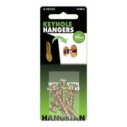 Hangman Gold Wall Hanging Kit 30 lb 6 pk