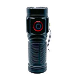 Flipo 1500 lm Black LED Rechargeable Flashlight