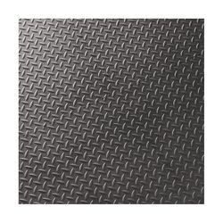VersaTex 18 in. W X 18 in. L Diamond Plate Black Composite Floor Tile 18 sq ft
