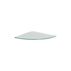 Dolle 0.31 in. H X 11.8 in. W X 11.8 in. D Clear/White Glass Corner Shelf