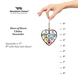 Woodstock Chimes Multicolored Acrylic/Glass/Metal 4 in. H Heart of Hearts Suncatcher