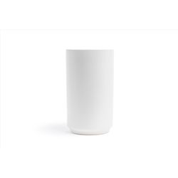 Momma Pots 8 in. H X 4.5 in. L Matte White Porcelain Flower Vase