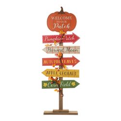 Glitzhome 42.5 in. Pumpkin Patch Porch Sign Fall Decor