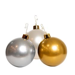 Holiball Mini Metallic Trio 8 in. Inflatable