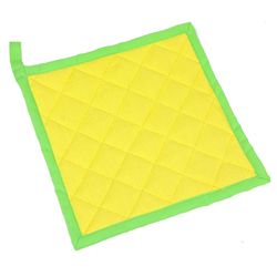 Chef Craft Yellow and Green Cotton Pot Holder