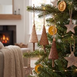 Good Tidings Brown Tree Ornament 5 in.