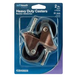Titan 2 in. D Plastic Caster 80 lb 2 pk