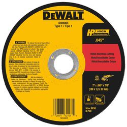DeWalt 7 in. D X 7/8 in. X 0.045 in. thick Aluminum Oxide Metal Cut-Off Wheel 1 pc
