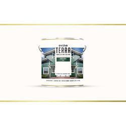 Evolve Terra Flat Green Water-Based Barn and Fence Paint Exterior and Interior 1 gal