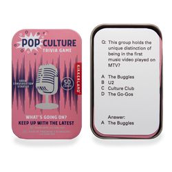 Kikkerland Pop Culture Trivia Game Pink