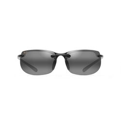 Maui Jim Banyans Sunglasses Unisex Gloss Black Frame Neutral Gray Lens Polarized