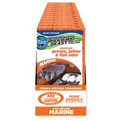 Grease Beast Medium Duty Antibacterial Scrubber Sponge For Auto and Boat 6 in. L 1 pc